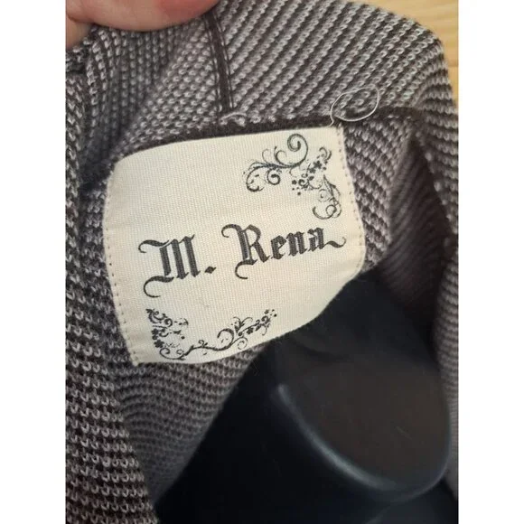 Native-Inspired Knit Cardigan Sweater Wool Blend Tie Patterns M. Rena Womens L - Picture 6 of 8